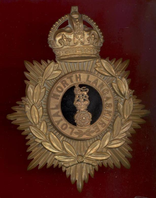 The Loyal North Lancashire Regiment Edwardian Or's helmet plate