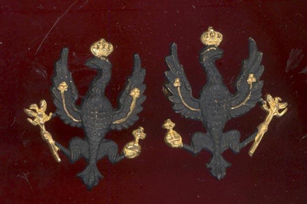 14th/20th King's Hussars Oficer's dress collar badges