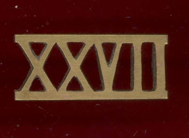 Indian Army; XXVII 27th Light Cavalry WW1 shoulder title