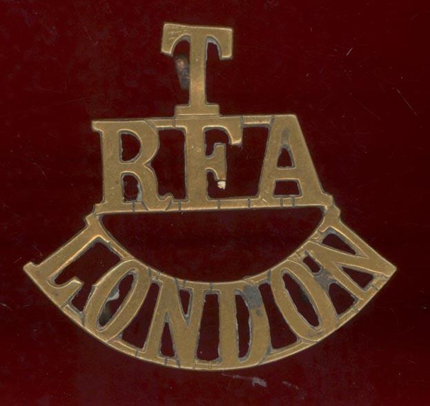 T / RFA / LONDON WW1 shoulder title