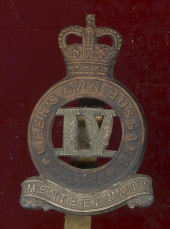 4th Queens Own Hussars ORs cap badge