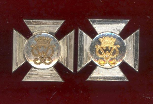 Wiltshire Regiment Duke of Edinburgh's Officer's collar badges