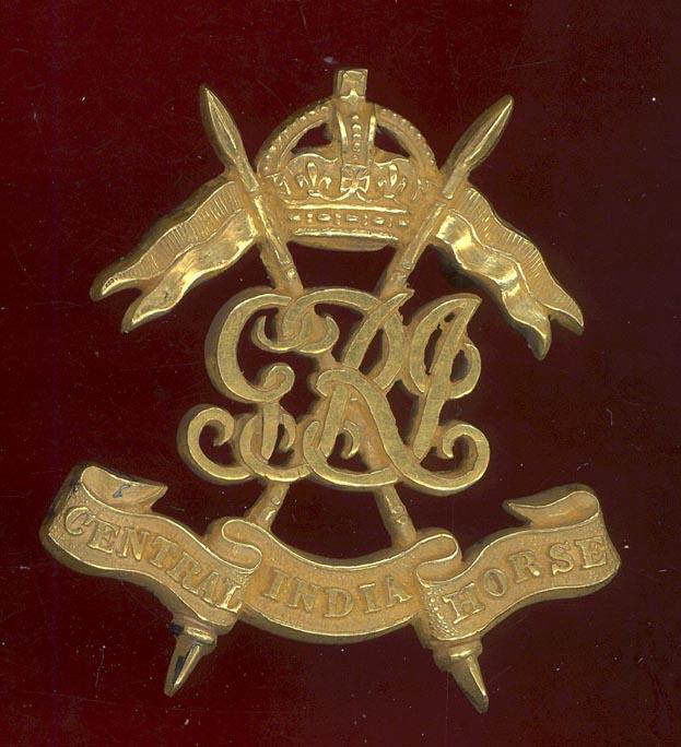 Indian Army. Central India Horse WW1 Officer’s cap badge.