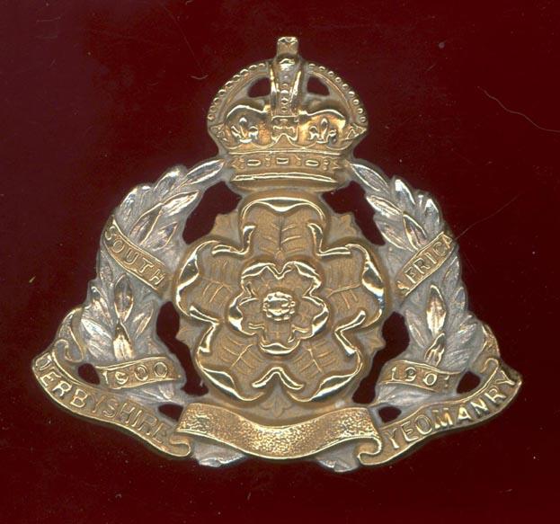 The Derbyshire Yeomanry Officer's cap badge