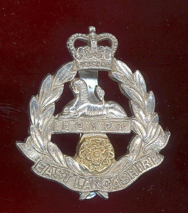 The East Lancashire Regiment staybright cap badge