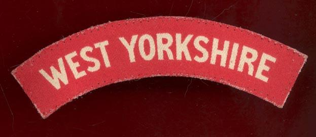 WEST YORKSHIRE Regiment. WW2 printed shoulder title