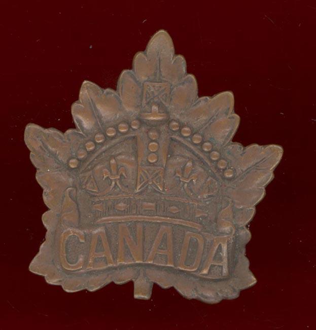 Canadian General Service WW1 CEF cap badge