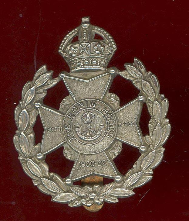 The Robin Hood Rifles OR's cap badge