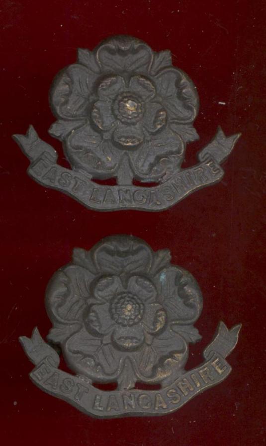 The East Lancashire Regiment Officer's OSD dress collar badges