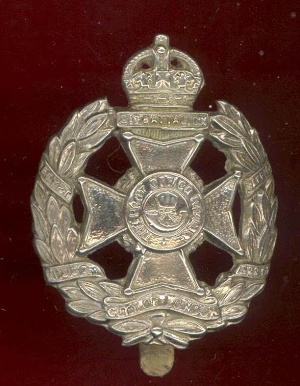 8th Bn.City of London Regt.Post Office Rifles OR's cap badge