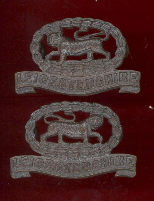 Leicestershire Regiment Officer's OSD collar badges