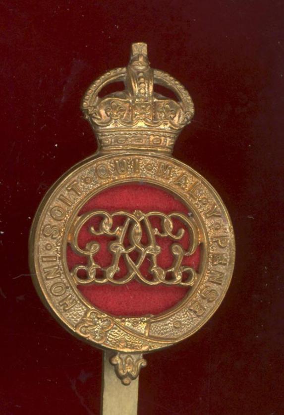 Grenadier Guards George V OR’s brass pagri badge