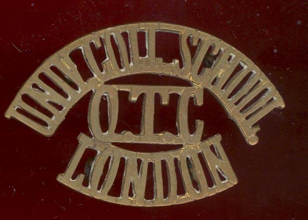 UNIV.COLL.SCHOOL / O.T.C. / LONDON shoulder title