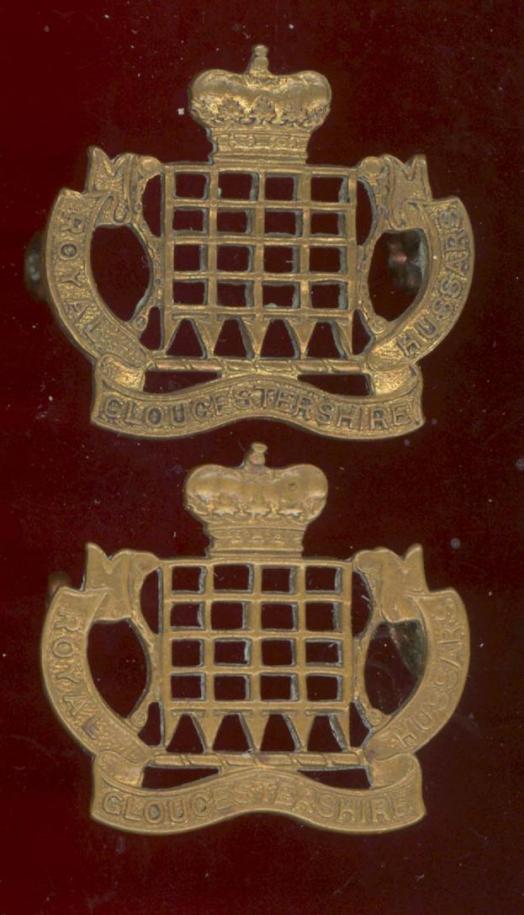 Royal Gloucestershire Hussars Yeomanry OR's collar badges