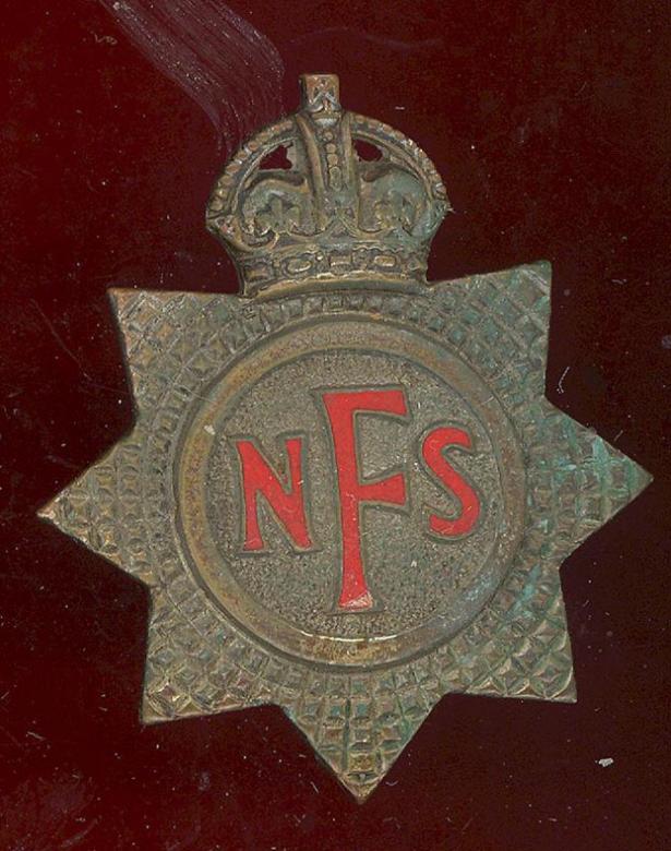 National Fire Service WW2 cap badge