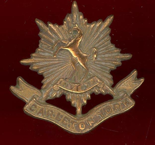 Canadian Carleton and York Regiment  Cap Badge