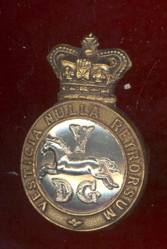 5th (Princess Charlotte of Wales's) Dragoon Guards Victorian OR's cap badge