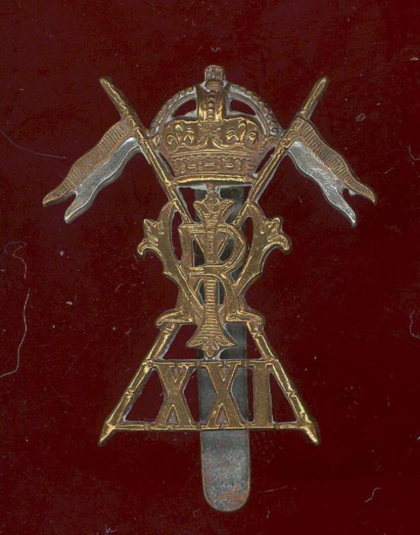 21st (Empress of India's) Lancers WW1 Other Ranks cap badge