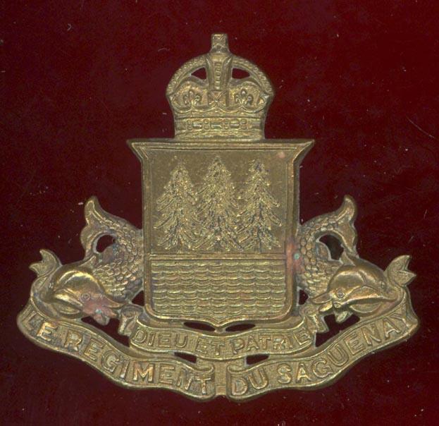 Canadian Le Regiment Du Saguenay WW2 cap badge
