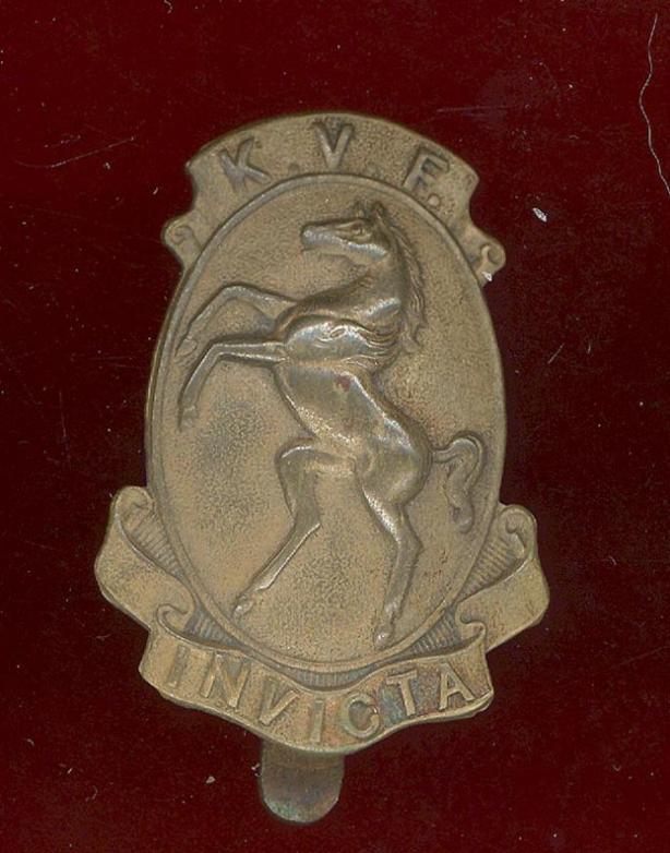 Kent Volunteer Fencibles WW1 V.T.C. cap badge