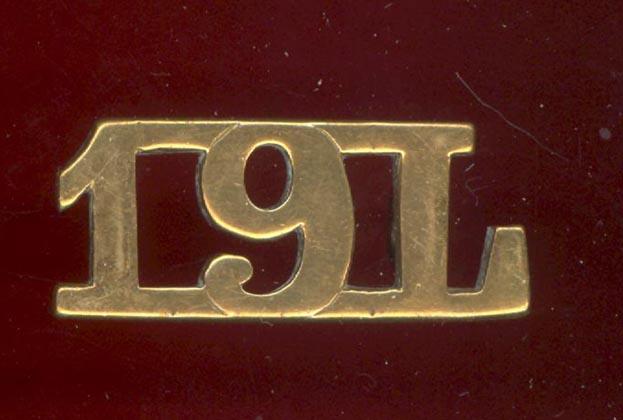 Indian Army 19 L ,19th Lancers shoulder title