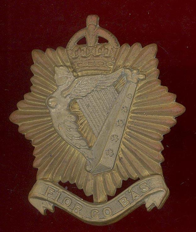 Canadian The Irish Regiment of Canada caubeen hat badge
