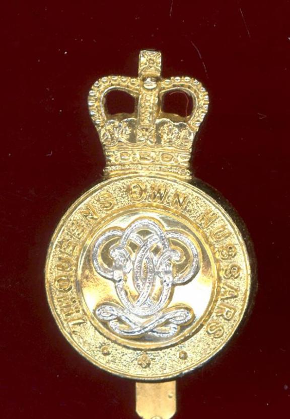 7th Queen's Own Hussars EIIR OR's staybright cap badge