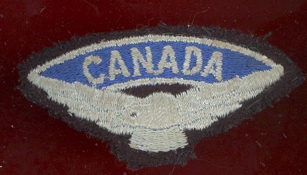 CANADA / Eagle Royal Air Force WW2 cloth shoulder title