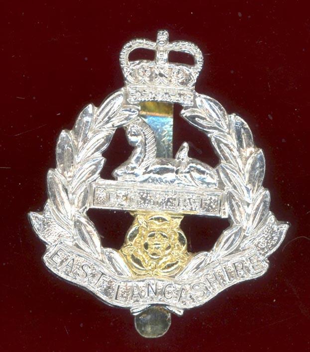 The East Lancashire Regiment staybright cap badge
