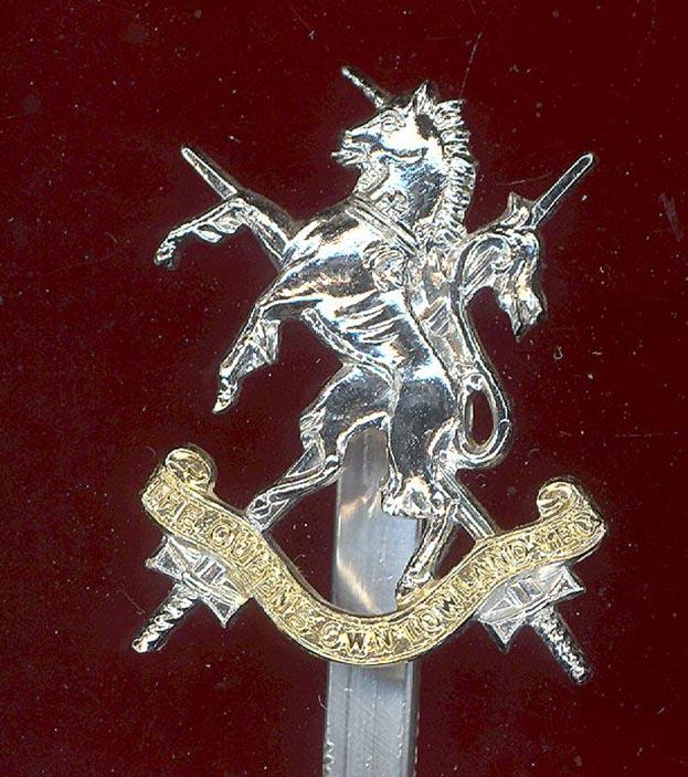 Queen's Own Lowland Yeomanry staybright cap badge