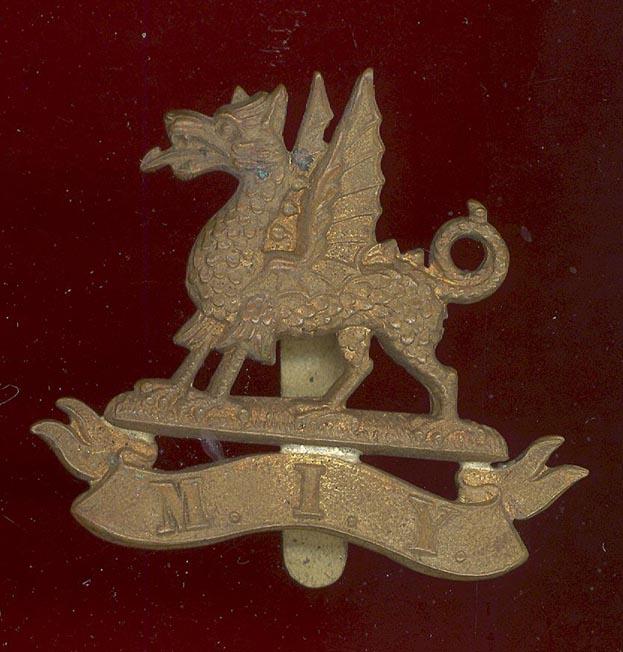 Dead Spartan | Welsh. Montgomeryshire Imperial Yeomanry OR’s cap badge.