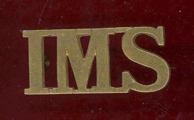 Indian Army I.M.S. Indian Medical Service shoulder title