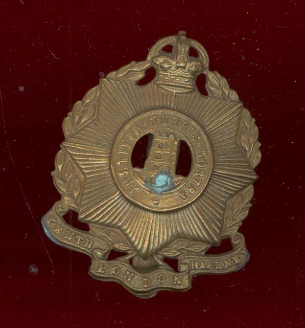 10th County of London Regiment Hackney Rifles OR's cap badge