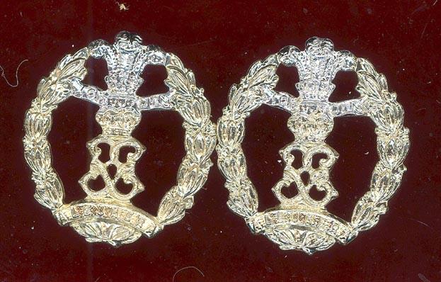 Middlesex Regiment staybright collar badges