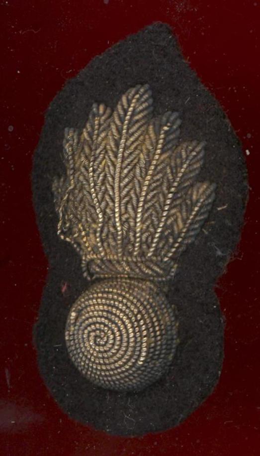 Royal Artillery Officer's bullion side cap badge