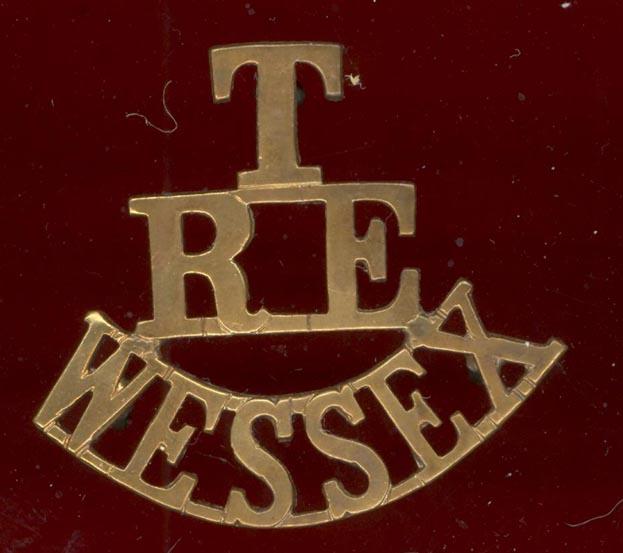 T / RE / WESSEX WW1 shoulder title