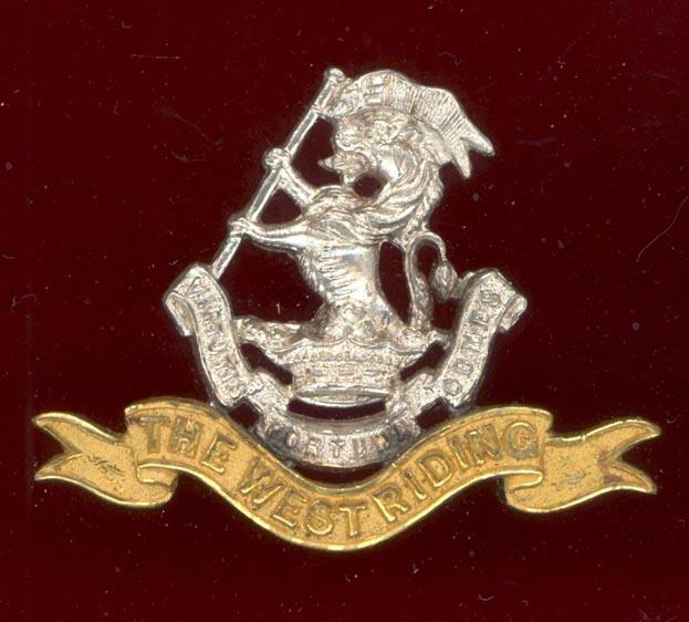 Duke of Wellington’s West Riding Regiment Officer’s Dress cap badge.