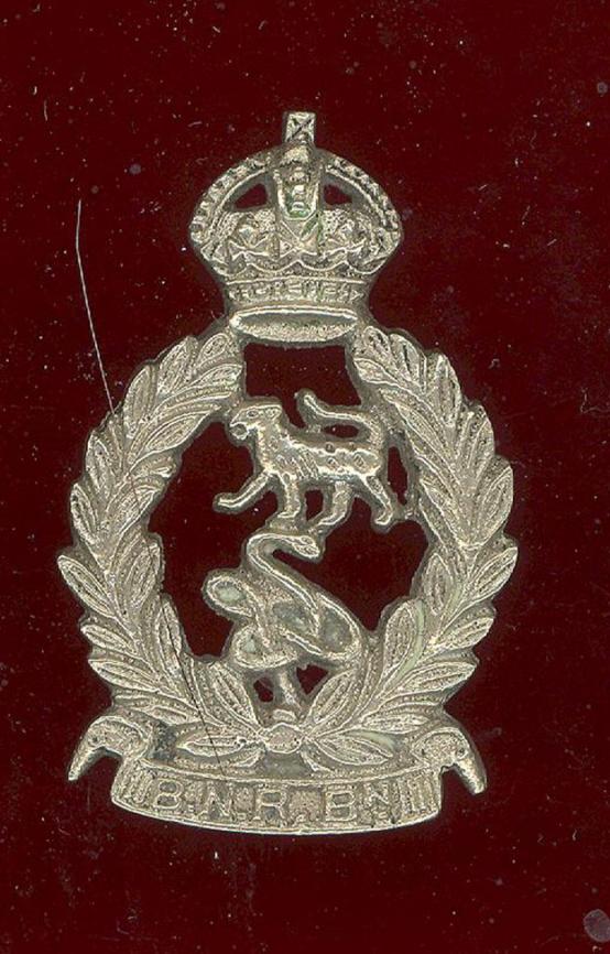 Indian Army. Bengal Nagpur Railway Battalion AFI cap badge.
