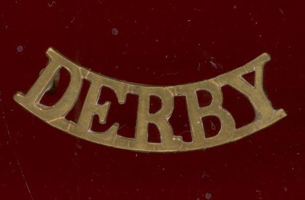 DERBY The Sherwood Foresters Victorian Officer's shoulder title