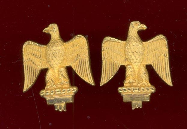The Essex Regiment  Officer’s gilt collar badges.