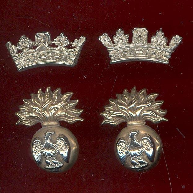Royal Irish Fusiliers Officers collar badges