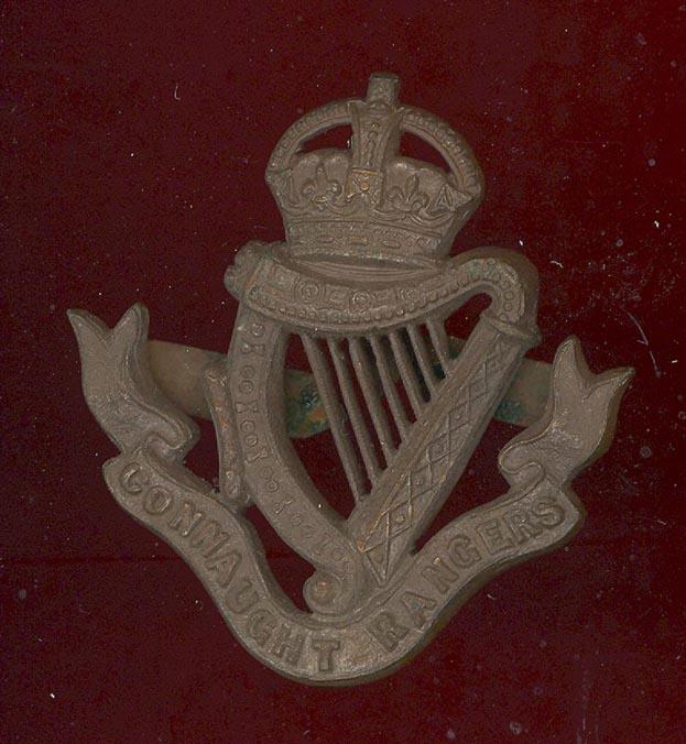Irish The Connaught Rangers  WW1 Officer's OSD cap badge