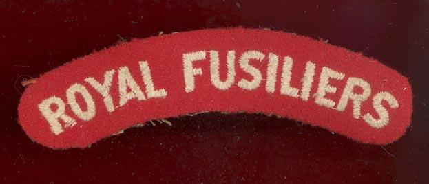 Royal Fusiliers City of London Regt. WW2 cloth shoulder title