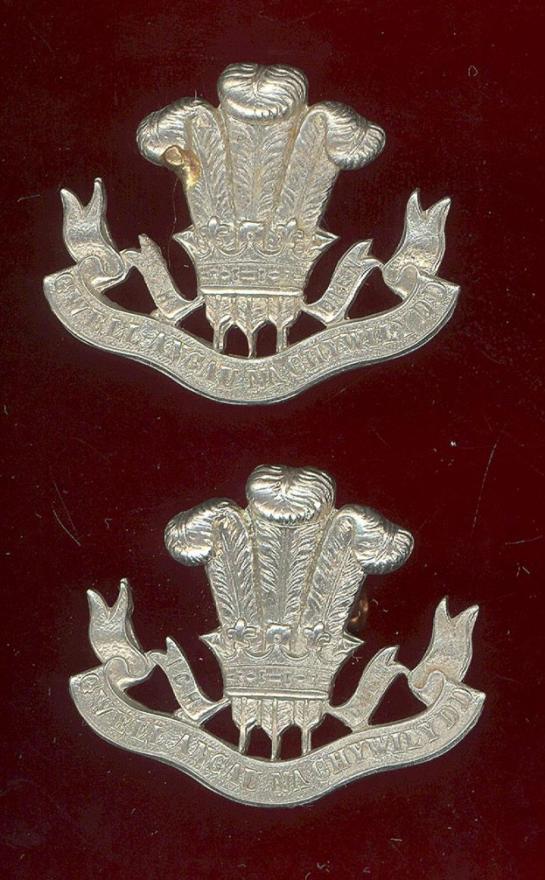 The Welch Regiment OR's collar badges