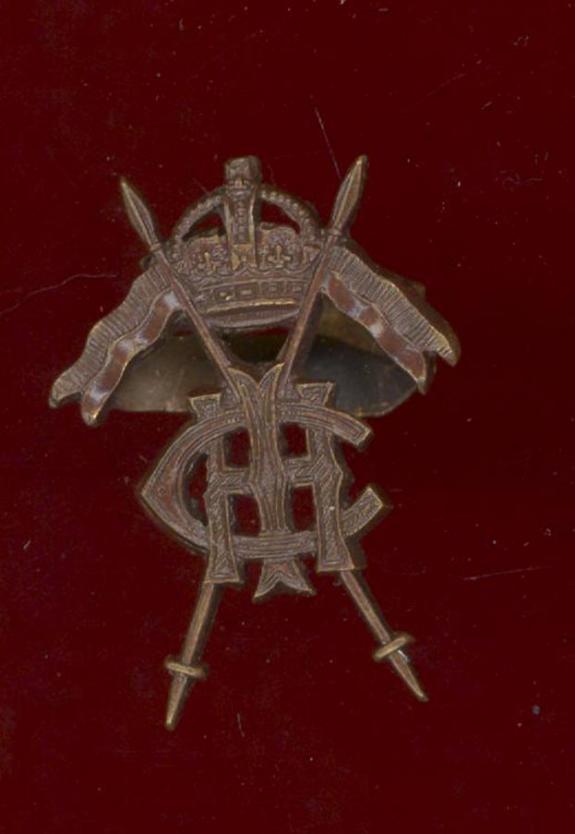 Indian Army. Central India Horse OSD bronze field service cap badge.
