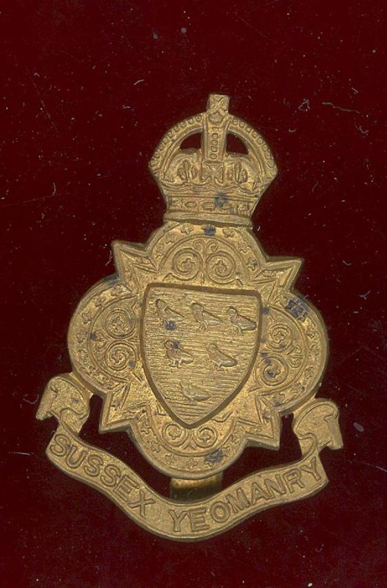 Sussex Yeomanry WW1 OR's cap badge