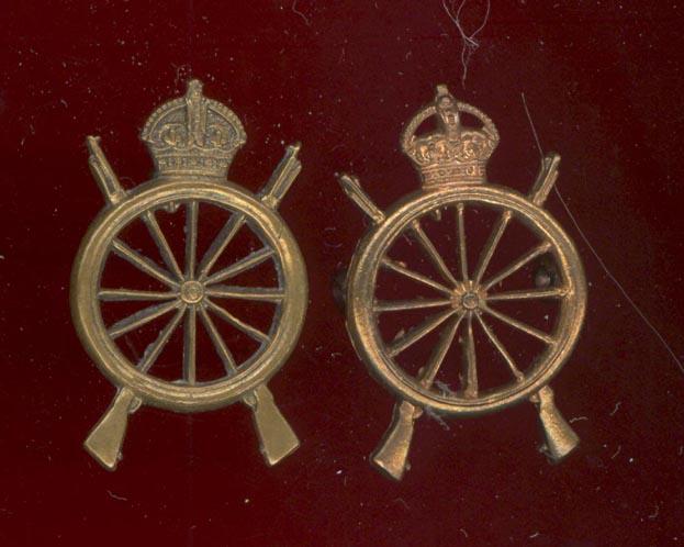 WW1 Northern Cyclist Corps OR's collar badges