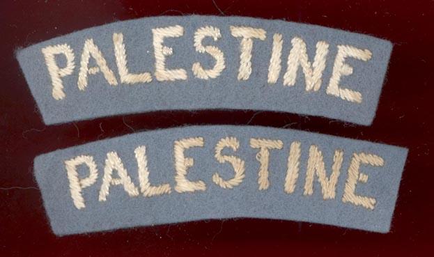 PALESTINE cloth shoulder titles