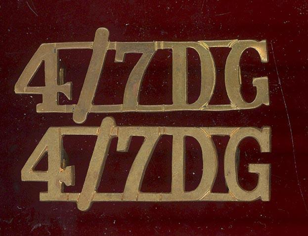 4/7DG 4th/7th Dragoon Guards shoulder titles