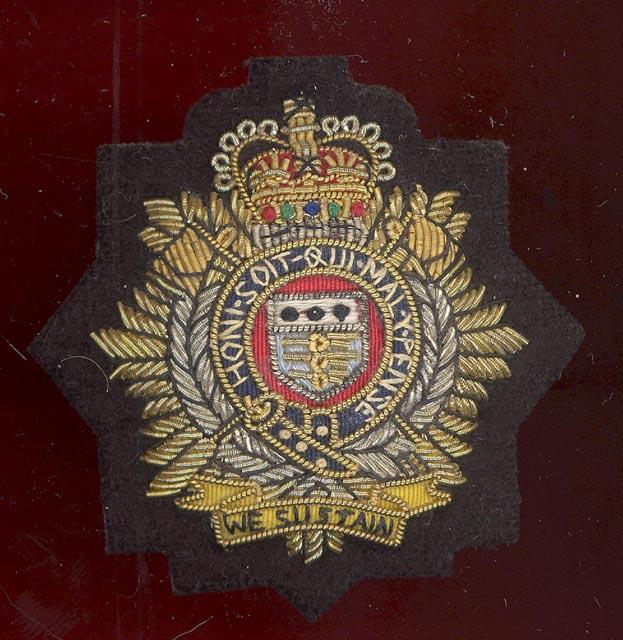 The Royal Logistic Corps Officers bullion beret badge